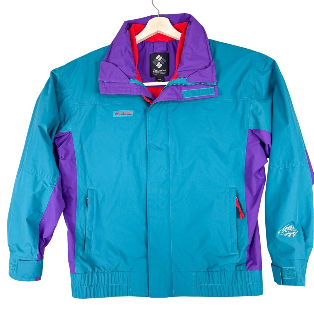 Columbia Bugaboo Omni-Tech Jacket Mens Medium Blue Ski Coat Waterproof Shell - Picture 1 of 15